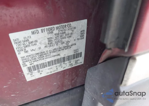 2013 Ford Explorer Xlt z USA, uszkodzony, nr VIN 1FM5K7D81DGC05425